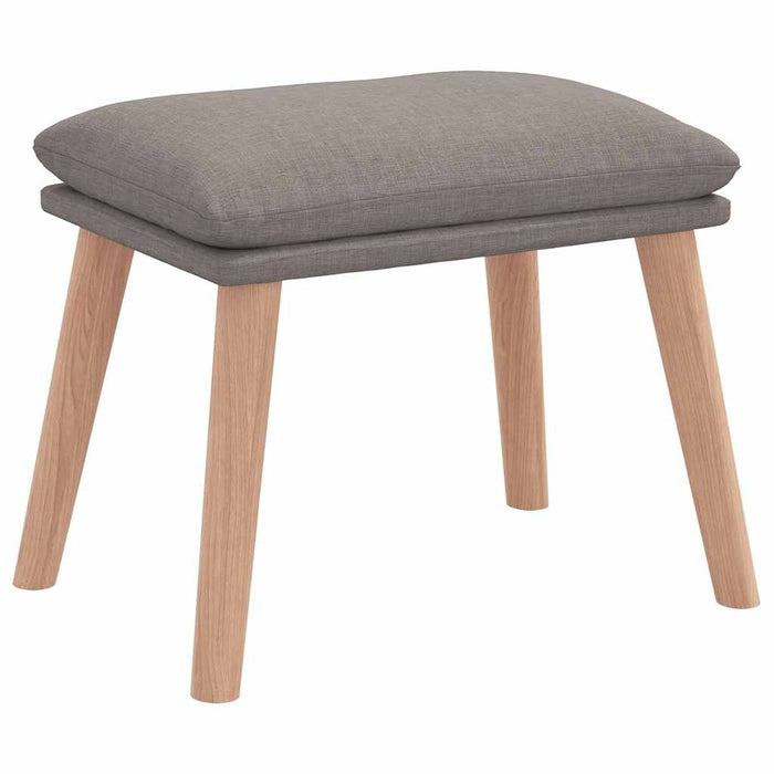 Scaun de relaxare cu taburet, gri taupe, textil - WALTI WALTI