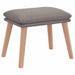 Scaun de relaxare cu taburet, gri taupe, textil - WALTI WALTI