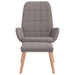 Scaun de relaxare cu taburet, gri taupe, textil - WALTI WALTI