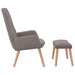 Scaun de relaxare cu taburet, gri taupe, textil - WALTI WALTI
