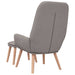 Scaun de relaxare cu taburet, gri taupe, textil - WALTI WALTI