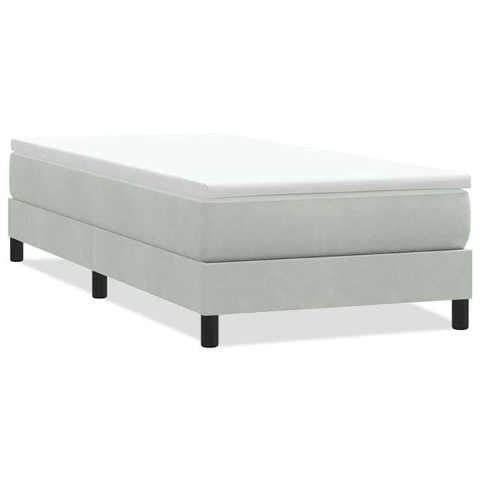 Pat cu arcuri fără saltea gri deschis 80x210 cm catifea - WALTI WALTI