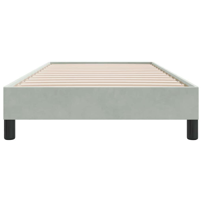 Pat cu arcuri fără saltea gri deschis 80x210 cm catifea - WALTI WALTI