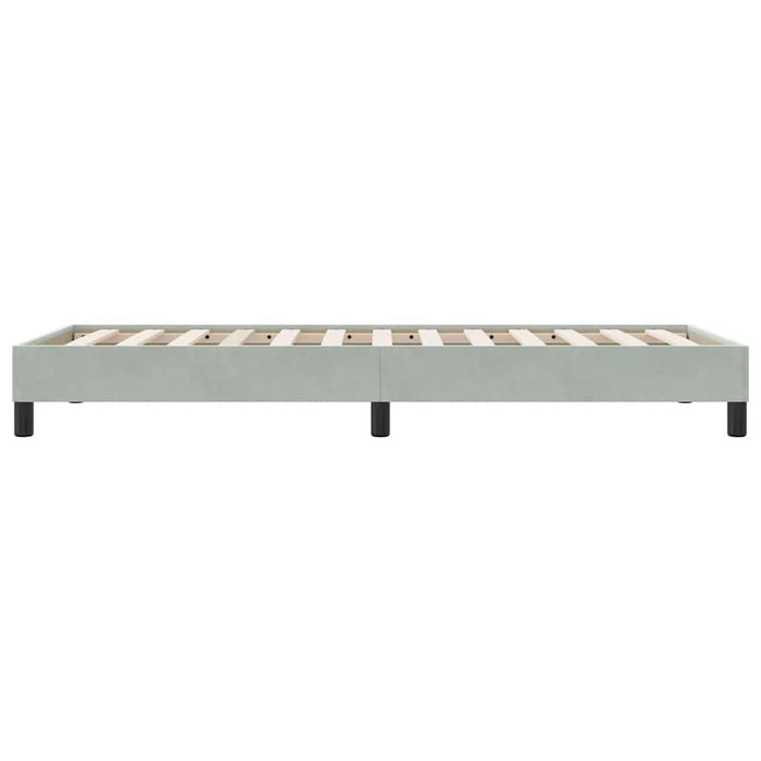 Pat cu arcuri fără saltea gri deschis 80x210 cm catifea - WALTI WALTI