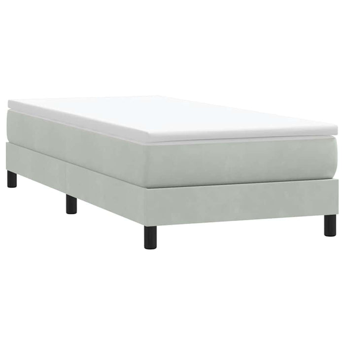 Pat cu arcuri fără saltea gri deschis 80x210 cm catifea - WALTI WALTI