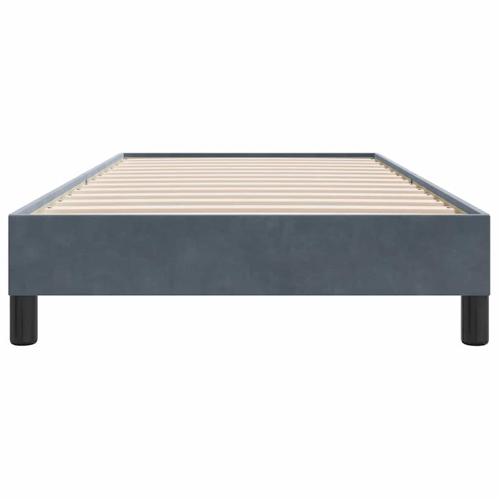 Pat cu arcuri fără saltea Gri închis 80x210 cm catifea - WALTI WALTI