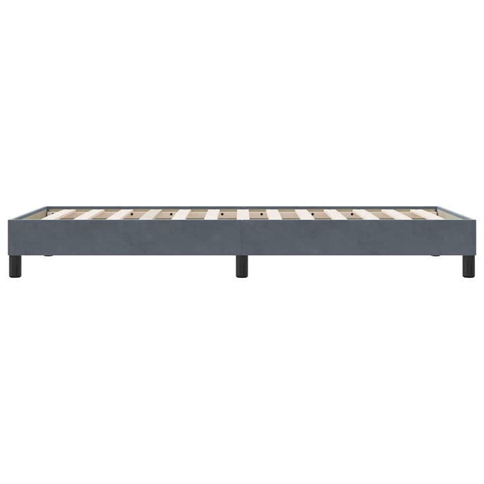 Pat cu arcuri fără saltea Gri închis 80x210 cm catifea - WALTI WALTI