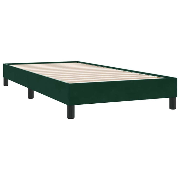 Pat cu arcuri fără saltea verde închis 80x210 cm catifea - WALTI WALTI