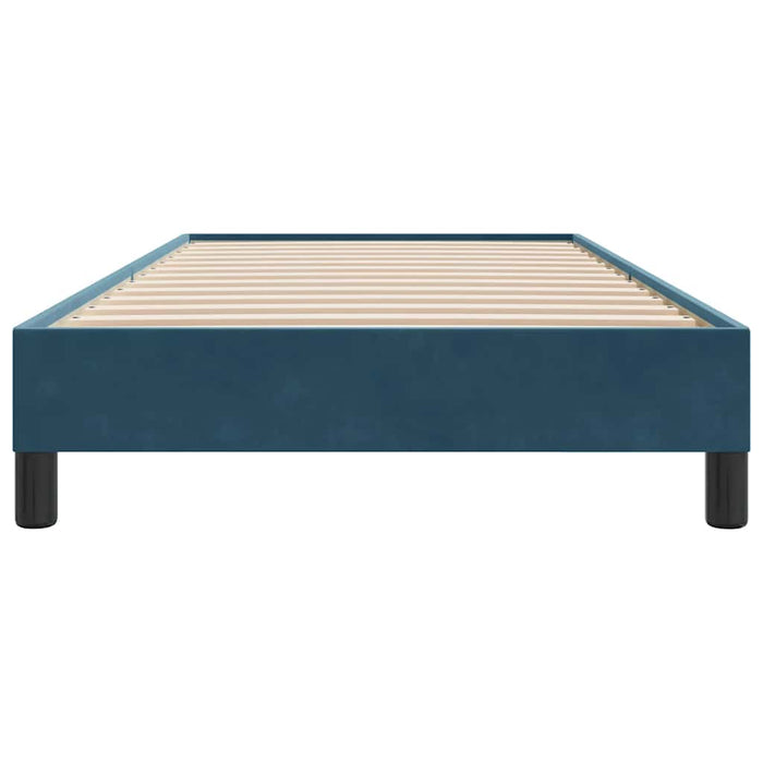 Pat cu arcuri fără saltea Albastru închis 80x210 cm catifea - WALTI WALTI