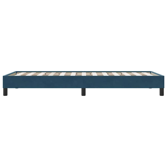 Pat cu arcuri fără saltea Albastru închis 80x210 cm catifea - WALTI WALTI