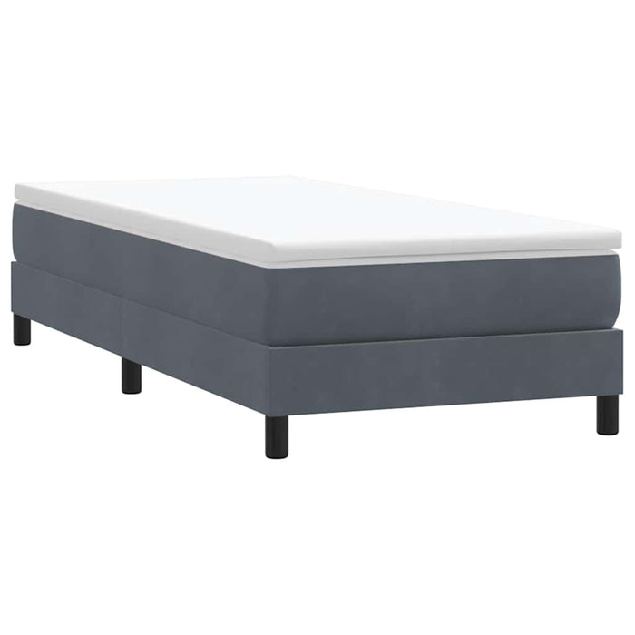 Pat cu arcuri fără saltea Gri închis 90x210 cm catifea - WALTI WALTI