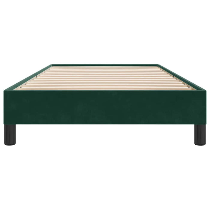 Pat cu arcuri fără saltea verde închis 90x210 cm catifea - WALTI WALTI