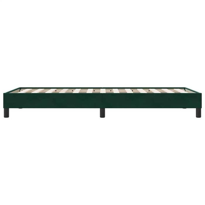 Pat cu arcuri fără saltea verde închis 90x210 cm catifea - WALTI WALTI