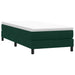 Pat cu arcuri fără saltea verde închis 90x210 cm catifea - WALTI WALTI