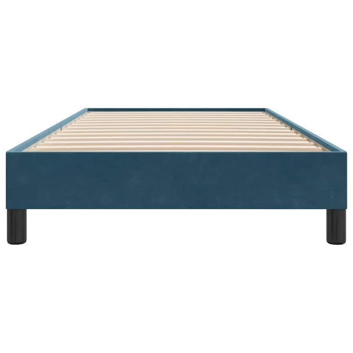Pat cu arcuri fără saltea Albastru închis 90x210 cm catifea - WALTI WALTI