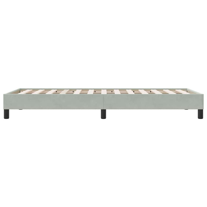 Pat cu arcuri fără saltea gri deschis 100x210 cm catifea - WALTI WALTI