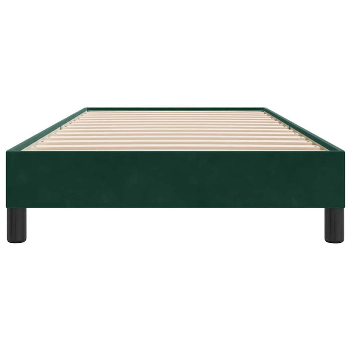 Pat cu arcuri fără saltea verde închis 100x210 cm catifea - WALTI WALTI