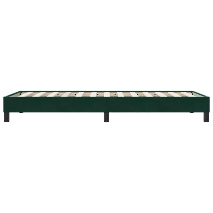 Pat cu arcuri fără saltea verde închis 100x210 cm catifea - WALTI WALTI