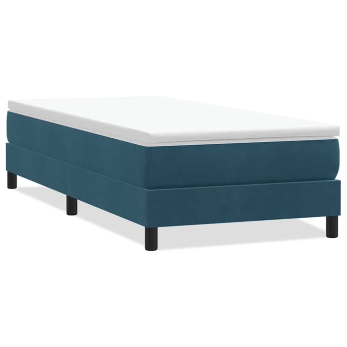 Pat cu arcuri fără saltea Albastru închis 100x210 cm catifea - WALTI WALTI