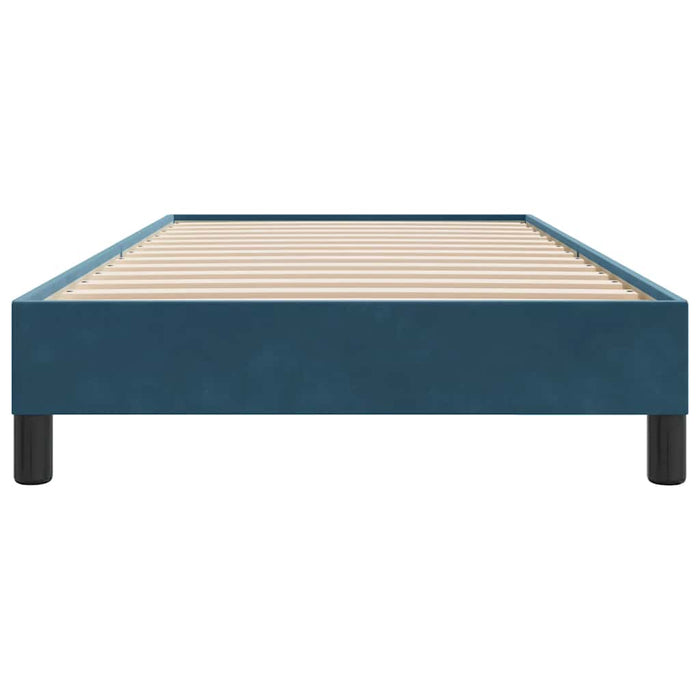 Pat cu arcuri fără saltea Albastru închis 100x210 cm catifea - WALTI WALTI