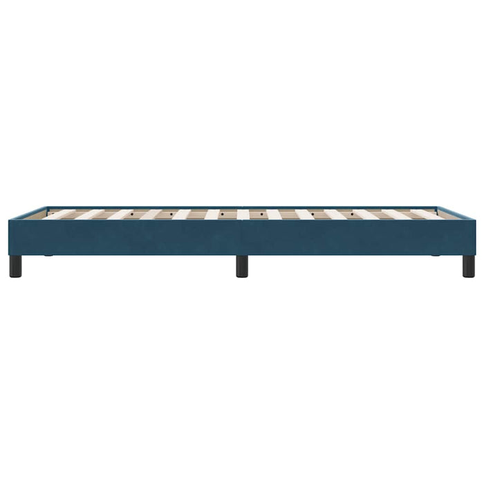 Pat cu arcuri fără saltea Albastru închis 100x210 cm catifea - WALTI WALTI