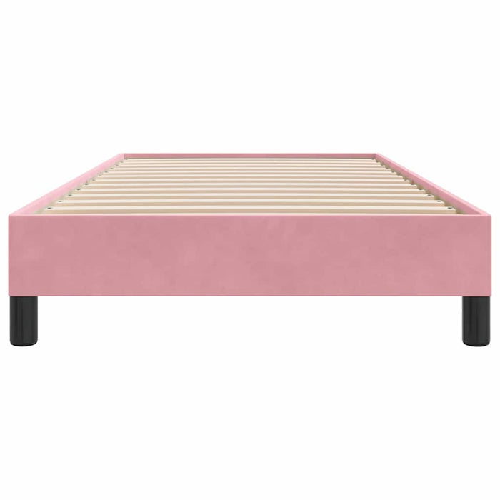 Pat cu arcuri fără saltea roz 100x210 cm catifea - WALTI WALTI
