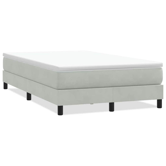 Pat cu arcuri fără saltea gri deschis 120x210 cm catifea - WALTI WALTI