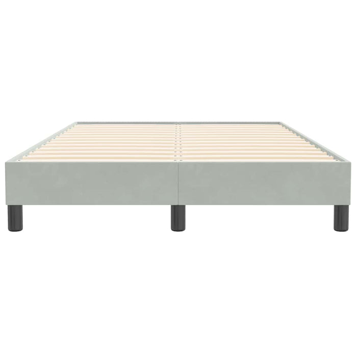 Pat cu arcuri fără saltea gri deschis 120x210 cm catifea - WALTI WALTI
