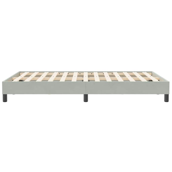 Pat cu arcuri fără saltea gri deschis 120x210 cm catifea - WALTI WALTI