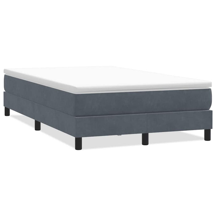 Pat cu arcuri fără saltea Gri închis 120x210 cm catifea - WALTI WALTI
