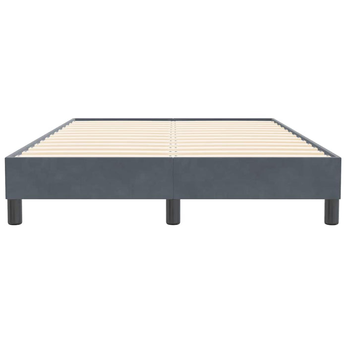 Pat cu arcuri fără saltea Gri închis 120x210 cm catifea - WALTI WALTI