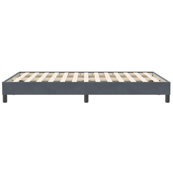 Pat cu arcuri fără saltea Gri închis 120x210 cm catifea - WALTI WALTI