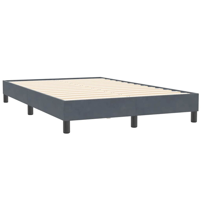 Pat cu arcuri fără saltea Gri închis 120x210 cm catifea - WALTI WALTI