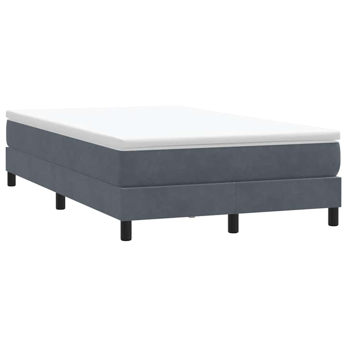 Pat cu arcuri fără saltea Gri închis 120x210 cm catifea - WALTI WALTI