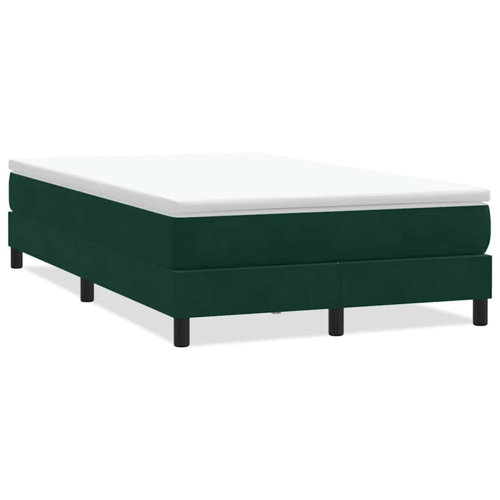 Pat cu arcuri fără saltea verde închis 120x210 cm catifea - WALTI WALTI