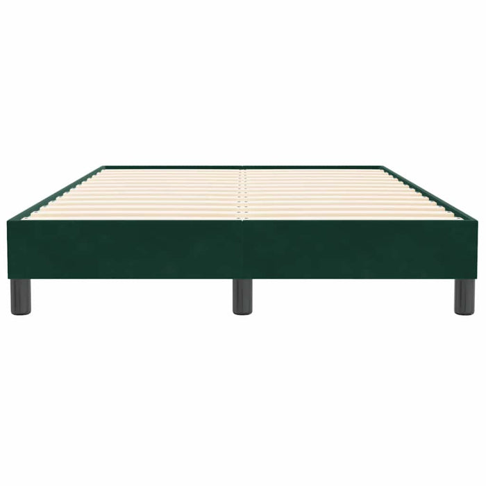 Pat cu arcuri fără saltea verde închis 120x210 cm catifea - WALTI WALTI