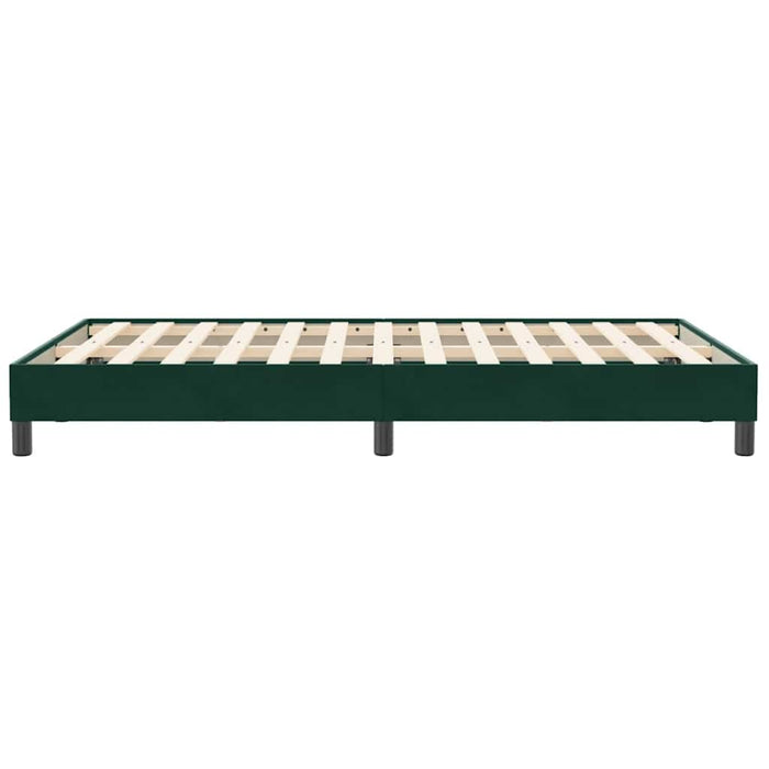 Pat cu arcuri fără saltea verde închis 120x210 cm catifea - WALTI WALTI