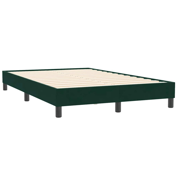 Pat cu arcuri fără saltea verde închis 120x210 cm catifea - WALTI WALTI