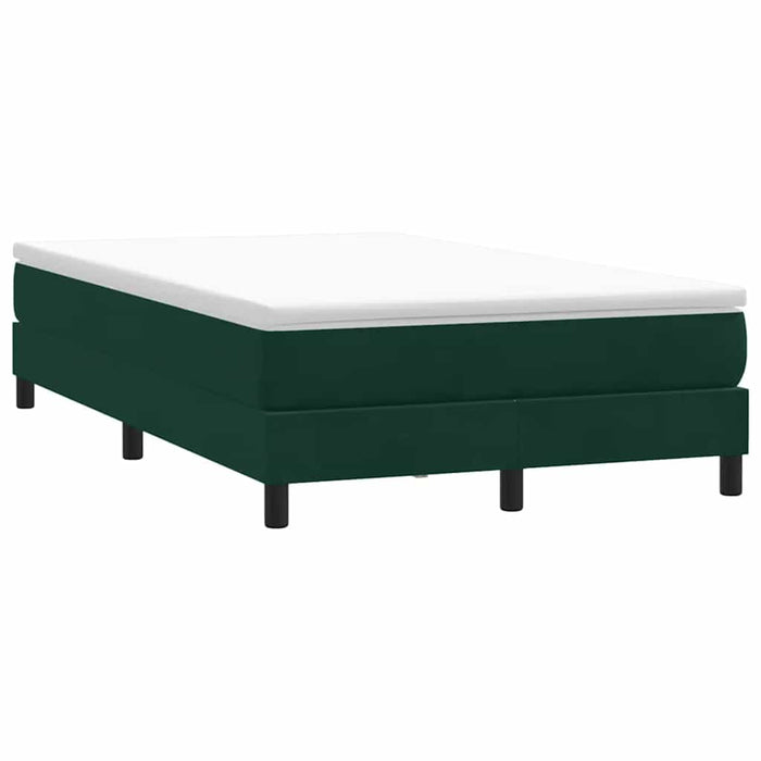 Pat cu arcuri fără saltea verde închis 120x210 cm catifea - WALTI WALTI
