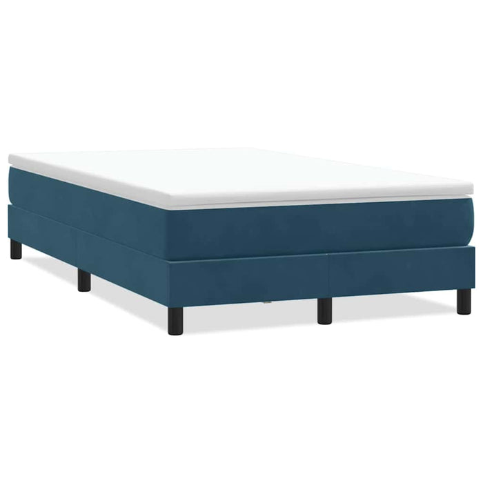 Pat cu arcuri fără saltea Albastru închis 120x210 cm catifea - WALTI WALTI