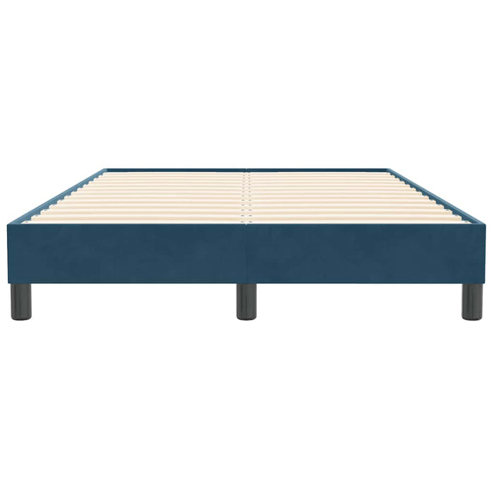 Pat cu arcuri fără saltea Albastru închis 120x210 cm catifea - WALTI WALTI
