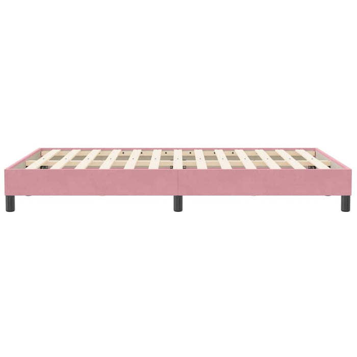 Pat cu arcuri fără saltea roz 120x210 cm catifea - WALTI WALTI