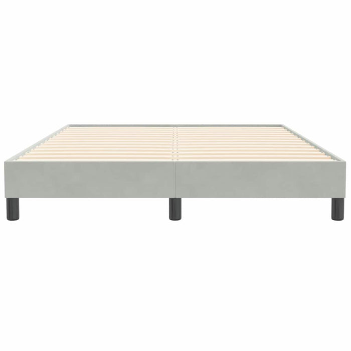 Pat cu arcuri fără saltea gri deschis 140x210 cm catifea - WALTI WALTI