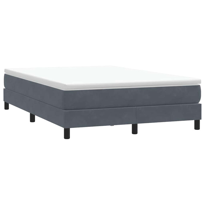 Pat cu arcuri fără saltea Gri închis 140x210 cm catifea - WALTI WALTI