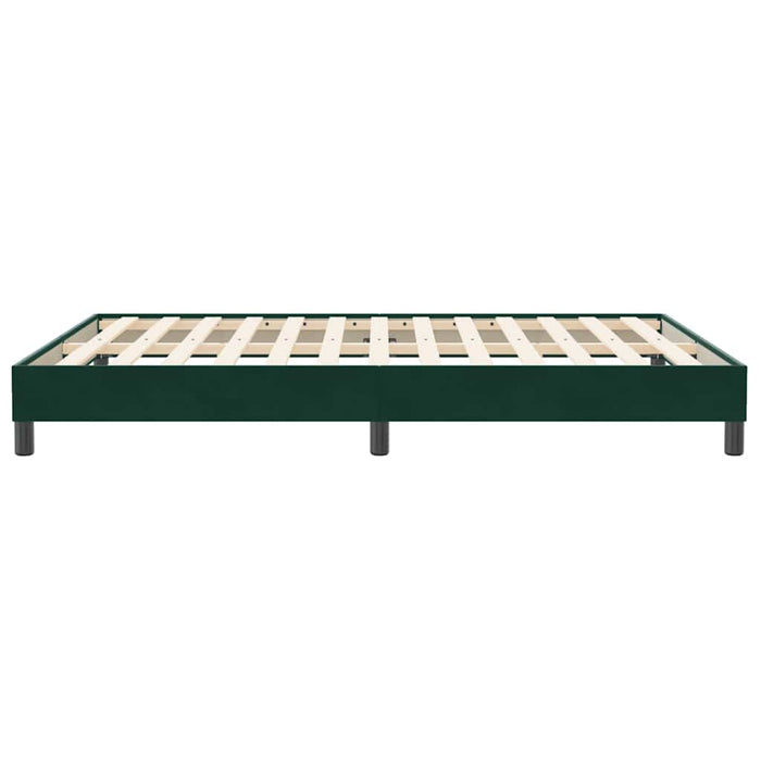 Pat cu arcuri fără saltea verde închis 140x210 cm catifea - WALTI WALTI