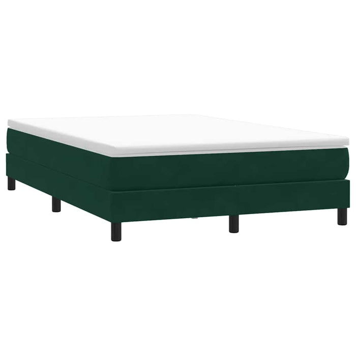 Pat cu arcuri fără saltea verde închis 140x210 cm catifea - WALTI WALTI