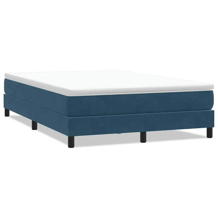 Pat cu arcuri fără saltea Albastru închis 140x210 cm catifea - WALTI WALTI