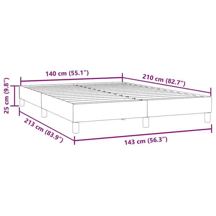Pat cu arcuri fără saltea roz 140x210 cm catifea - WALTI WALTI