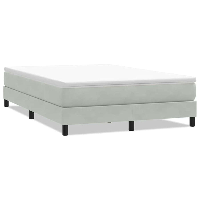 Pat cu arcuri fără saltea gri deschis 160x210 cm catifea - WALTI WALTI