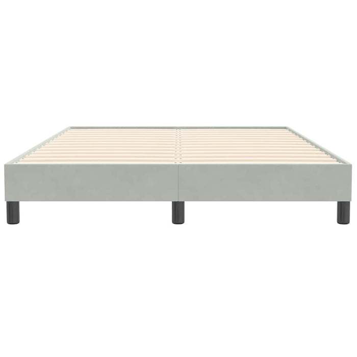 Pat cu arcuri fără saltea gri deschis 160x210 cm catifea - WALTI WALTI